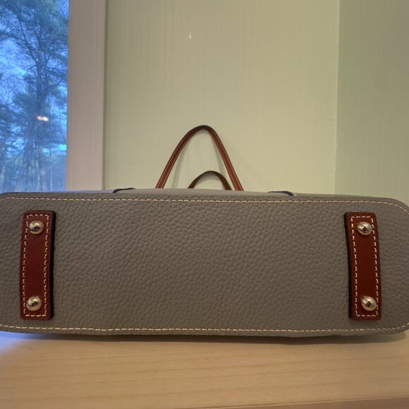 Dooney & Bourke Pebble Leather Lexington Shopper Tote – Light Grey | Like New - Picture 6 of 16